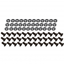 EMPI - Compound Built - VW Fan Shroud Screws - Countersunk Bolts & Washers - Black - 72 pieces
