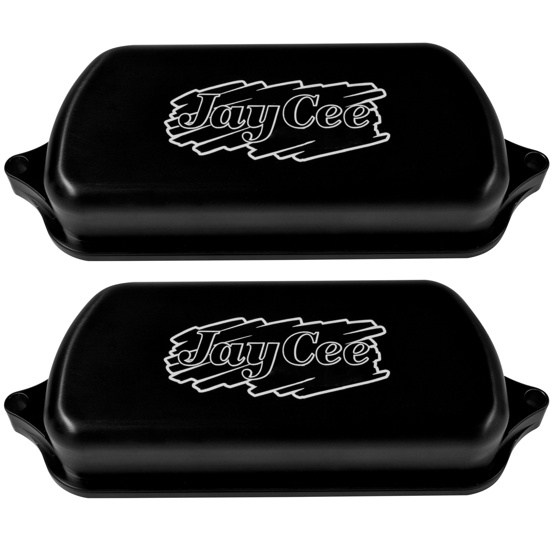 JayCee Billet Aluminum Valve Covers Black Pair