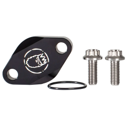 King Performance VW Fuel Pump Block Off Plate - Black Anodized