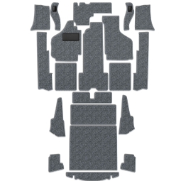 1969-1974 VW Karmann Ghia Convertible Carpet Kit - Full Set - No Footrest - Charcoal Loop