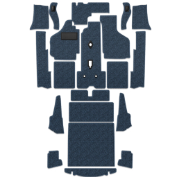 Premium 1973-1974 VW Karmann Ghia Convertible Carpet Kit - 20 Pcs - No Footrest - Loop or Cutpile