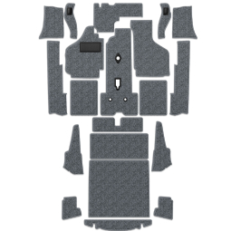 Premium 1973-1974 VW Karmann Ghia Convertible Carpet Kit - 20 Pcs - No Footrest - Charcoal Loop