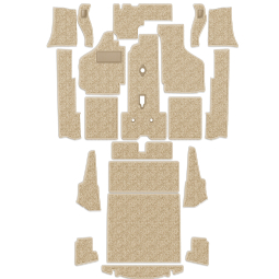 Premium 1973-1974 VW Karmann Ghia Convertible Carpet Kit - 20 Pcs - No Footrest - Oatmeal Loop
