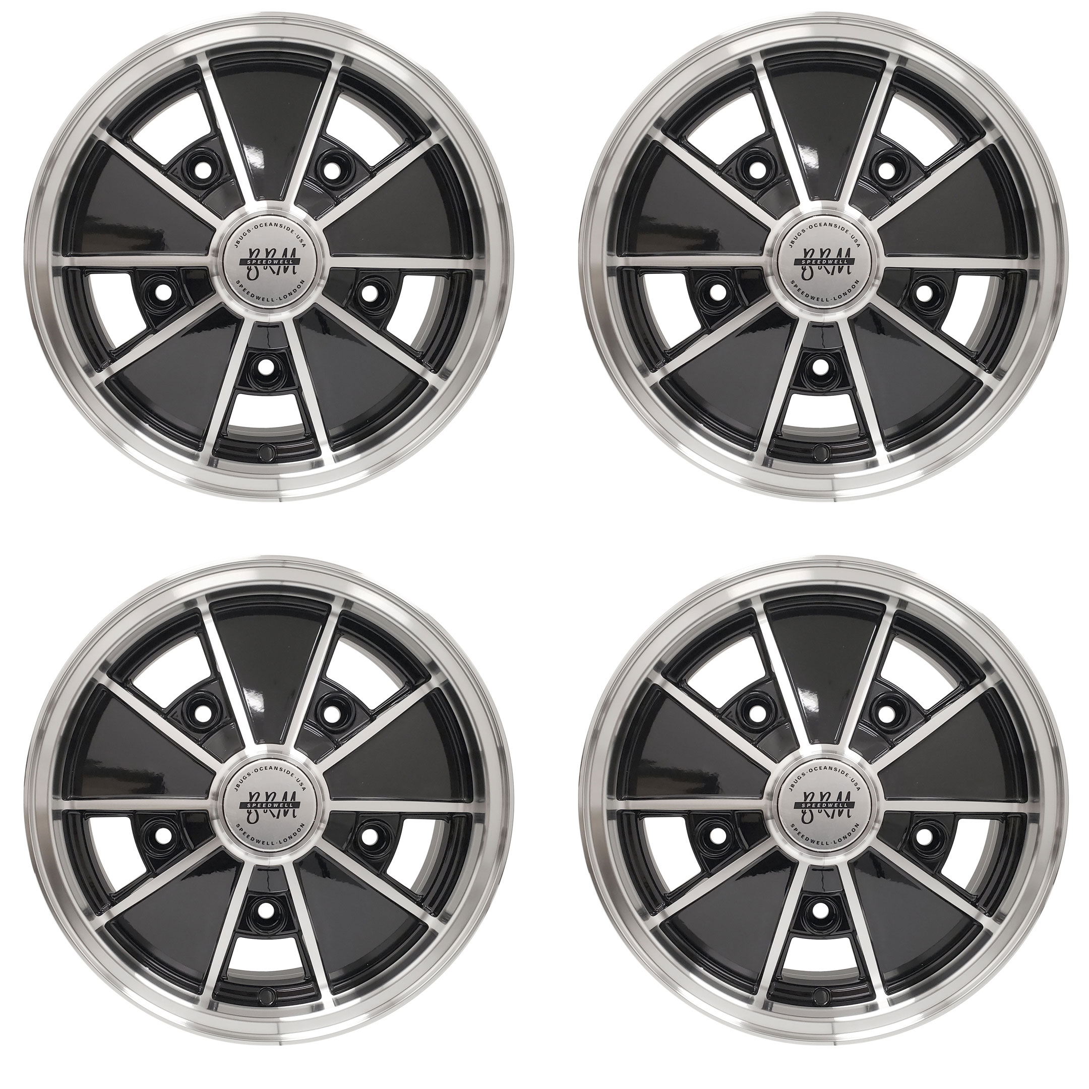 JBugs BRM VW Wheel - 5 Lug - Gloss Black - 5x205 - Set of 4