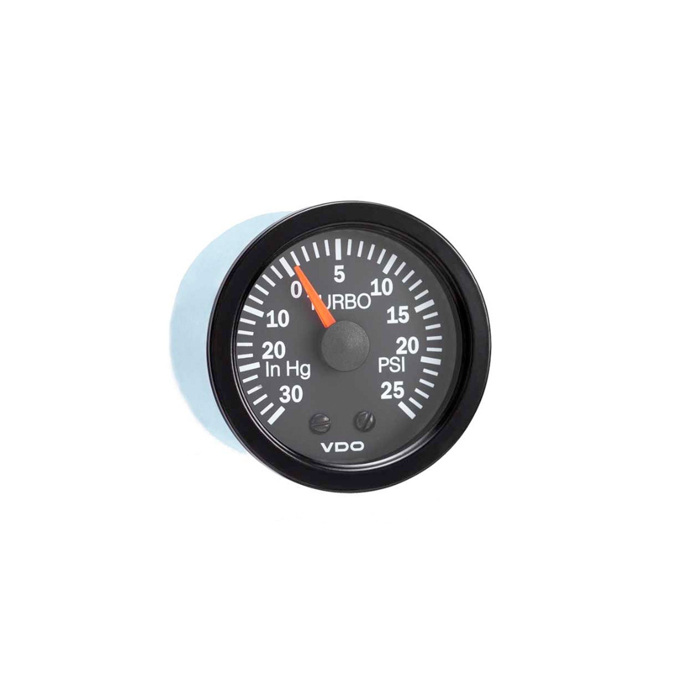 VDO Cockpit Mechanical Boost Gauge - 30 in Hg - 25 PSI - 2 1/16