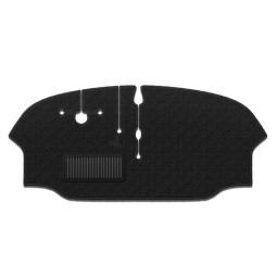 1973-79 VW Bus Front Carpet Only - Bucket or Bench Seat - Black Loop