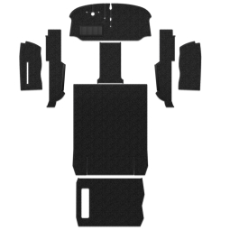 1973-1979 VW Bus Carpet Kit - Front & Rear w/ Front Bucket - Black Loop