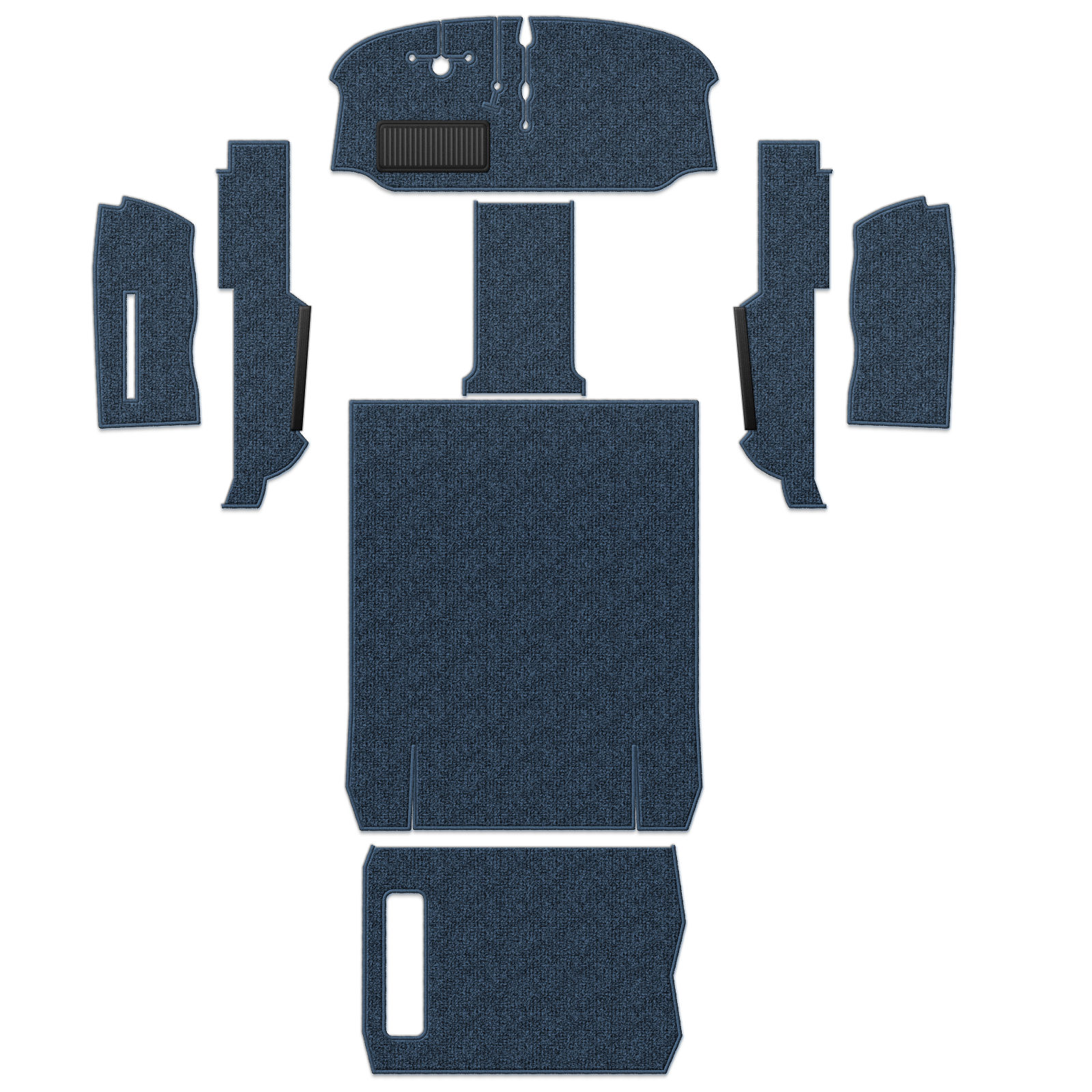 1973-1979 VW Bus Carpet Kit - Front & Rear w/ Front Bucket - Loop or Cutpile