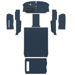 1973-1979 VW Bus Carpet Kit - Front & Rear w/ Front Bucket - Loop or Cutpile