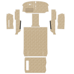 1973-1979 VW Bus Carpet Kit - Front & Rear w/ Front Bucket - Oatmeal Loop