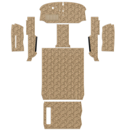 1973-1979 VW Bus Carpet Kit - Front & Rear w/ Front Bucket - German Squareweave