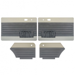 1973-1979 VW Beetle & Super Beetle Convertible Door Panels - Front & Rear - Front Pockets - 2-Tone