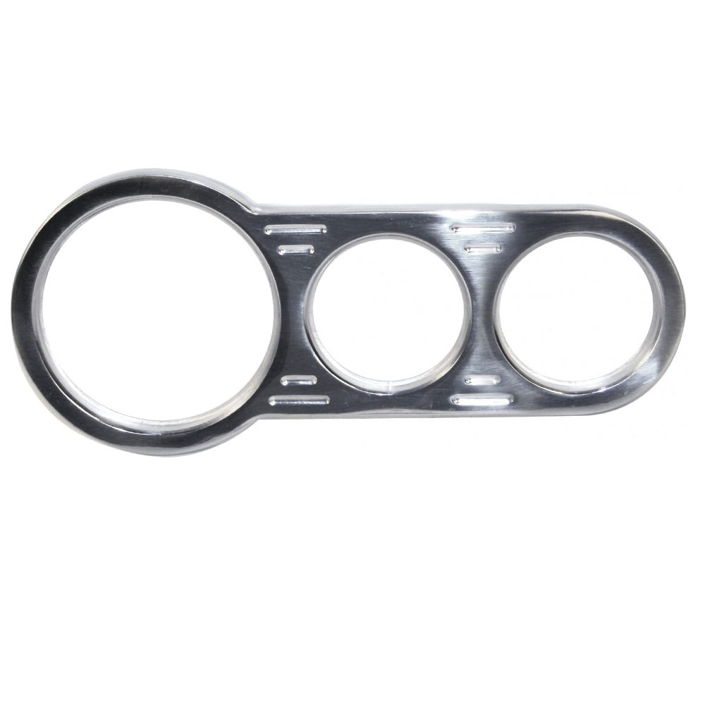Custom Billet Aluminum Dash - 1 Large - 2 Small - Polished Aluminum