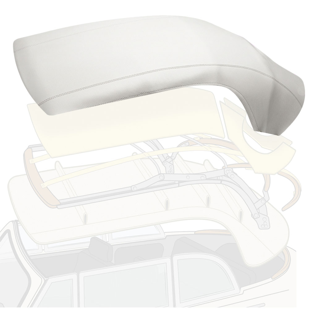 1950-1957 VW Beetle Convertible Top - White Pinpoint Vinyl
