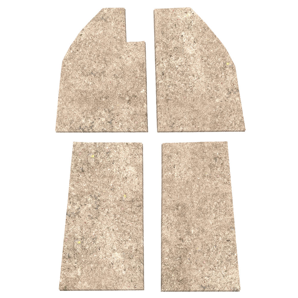 1956-1979 VW Beetle & Super Beetle Carpet Pad Kit - Front - 4 Piece