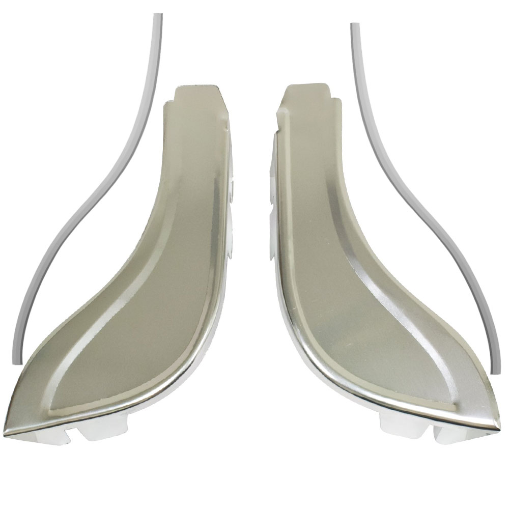 EMPI VW Super Beetle Fender Guards - Front - Aluminum - Plastic Trim