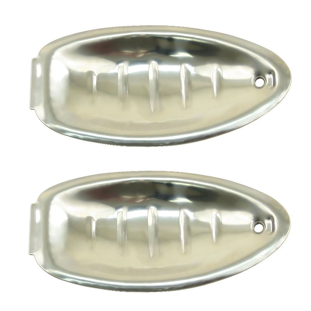 1956-59 VW Beetle Door Handle Guards - Stainless Steel