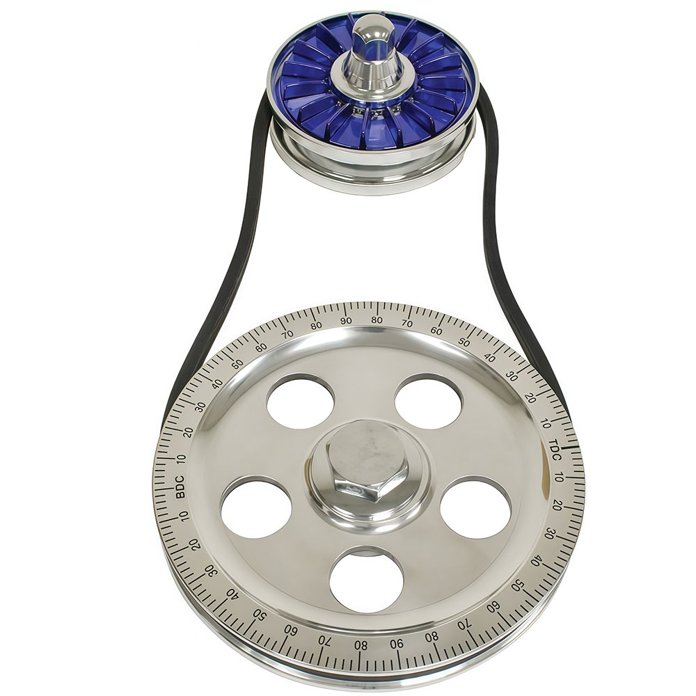 EMPI VW Crank Pulley Kit - Blue Timing Marks - Upper Pulley Cover