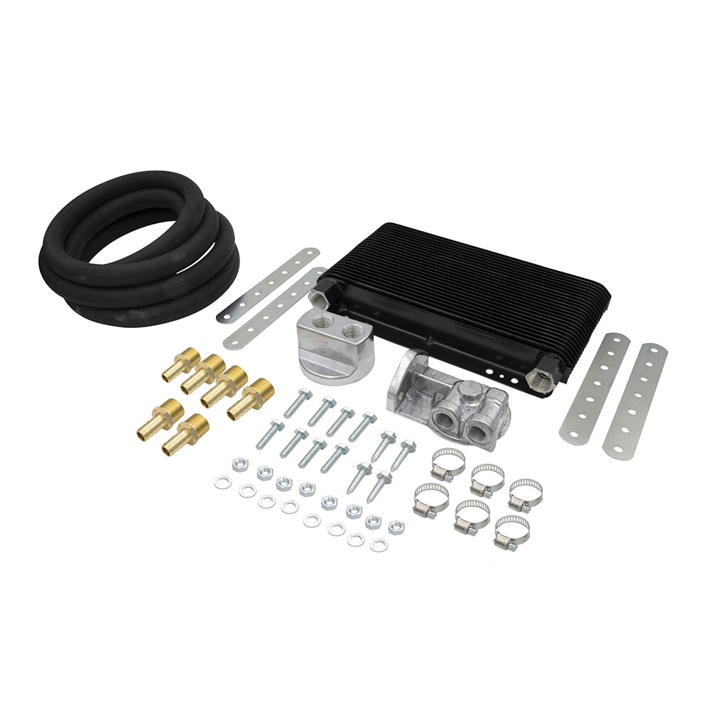 EMPI Universal Oil Cooler Kit - Competition - 48 Plate - with Bypass Adapter