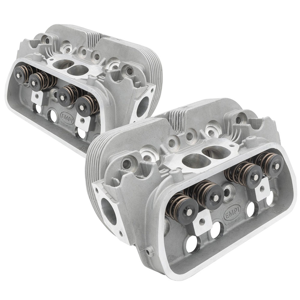 EMPI GTV-2 VW Cylinder Heads - Dual Port Pair - Stage-1 Ported - for 90.5/92mm w/40x35.5 Valves