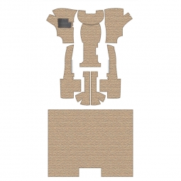 1980-1991 VW Vanagon Carpet Kit - Van/Weekender - Front & Middle - German Squareweave