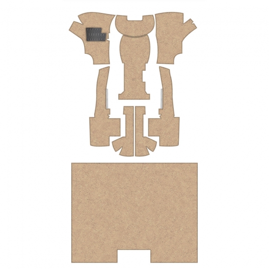 34-2504-Colors - 1985-86 VW Vanagon Carpet Kit - Weekender - Front