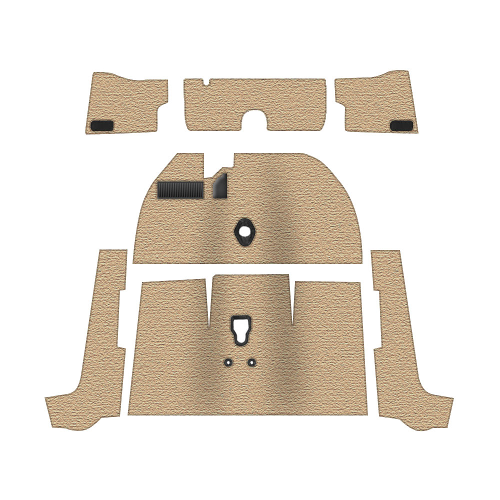 Premium 1962-1964 VW Beetle Convertible Carpet Kit - Front - w/o Footrest - Oatmeal Loop