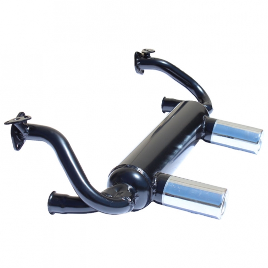 3418 - EMPI 2 Tip GT Exhaust System, Black with Chrome Tips