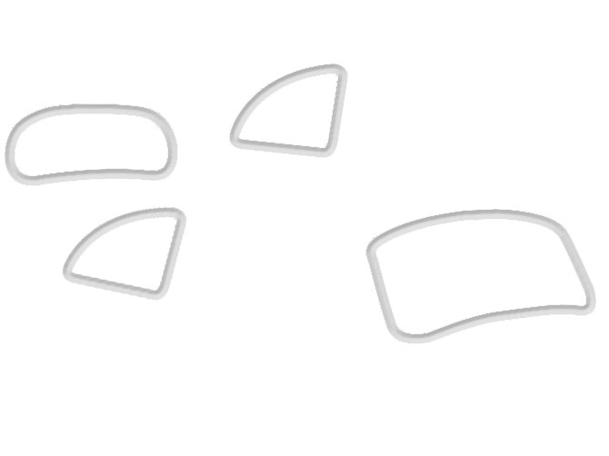 1953-1957 VW Beetle Window Rubber Kit - 4 Pieces - White