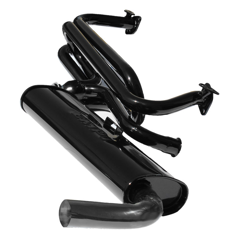 VW Exhaust System, Single Quiet Pack, Type 2 Bus 1963-1971, 1300cc-1600cc