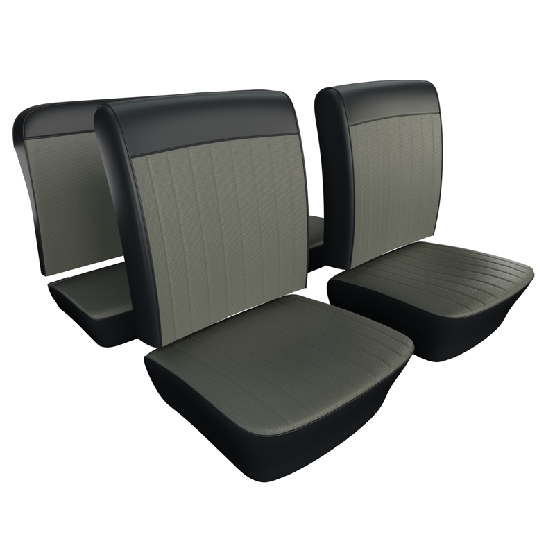 Vw Seat Upholstery Full Set Oem Style Rollover Custom 2 Tone Select Colors Beetle 1965 1967 Parts Jbugs Com - Volkswagen Beetle Seat Covers