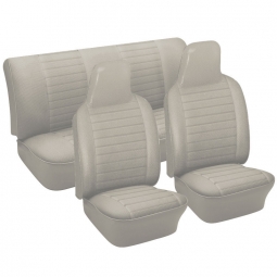 1974-1976 VW Super Beetle Convertible Seat Upholstery - Front & Rear - Basketweave Vinyl