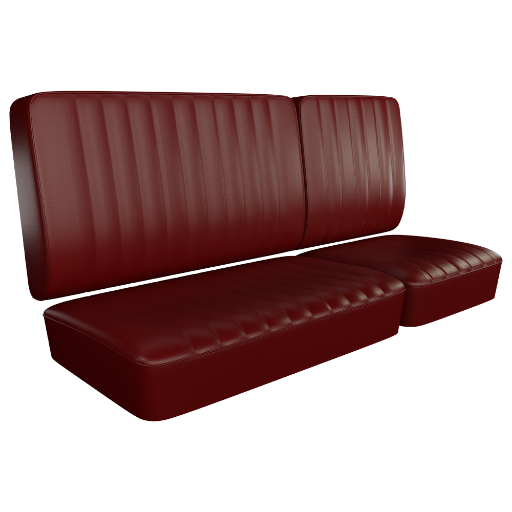 Closeout: 1963-67 Bus Seat Upholstery - Front 1/3-2/3 Bench - Red Vinyl