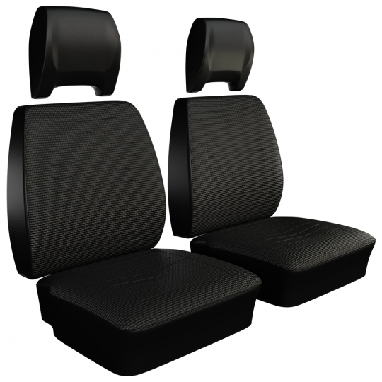 43-2116-SQUARE - 1977-1979 VW Bus Seat Upholstery - Front Buckets