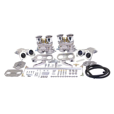 Dual WEBER 40 IDF Carburetor Kits w/o Air Cleaners, 1500-1600cc Based Up-Right Engines