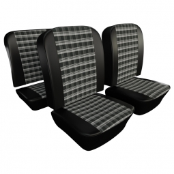 1954-1955 VW Beetle Seat Upholstery - Front & Rear - Plaid 12" Insert