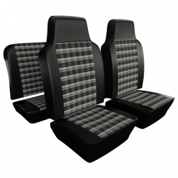 1968-1969 VW Beetle Seat Upholstery - Front & Rear - Plaid 12" Insert