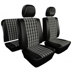 1977-1978 VW Super Beetle Seat Upholstery - Front & Rear - Plaid 12" Insert
