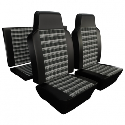 1968 Karmann Ghia Seat Upholstery - Front & Rear - Plaid 12" Insert