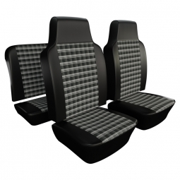 1973-1974 Type 3 Squareback Seat Upholstery - Front & Rear - Plaid 12" Insert