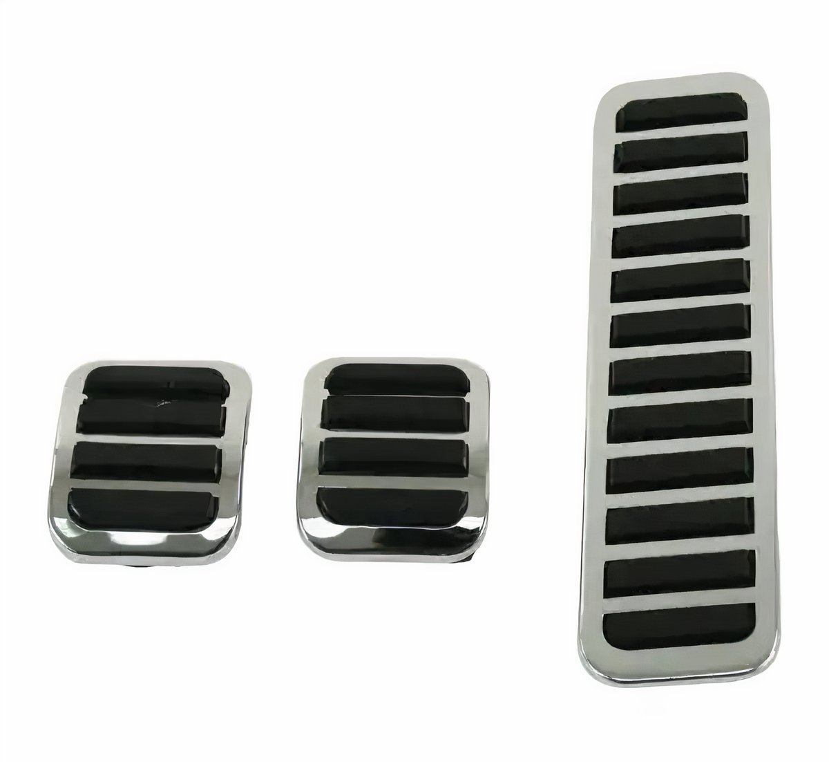 Gas Pedal, Chrome with Vertical Inserts