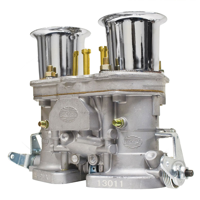 EMPI 40 HPMX Carburetor with Chrome Velocity Stacks for Dual Carburetor Equipped Vehicles