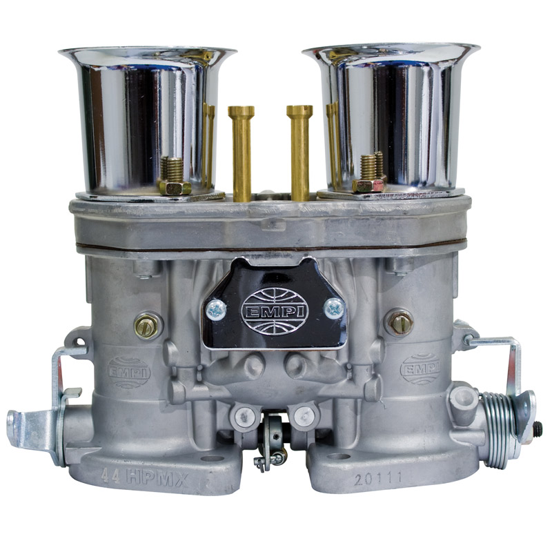 EMPI 40 HPMX Carburetor with Chrome Velocity Stacks for Single Carburetor Equipped Vehicles