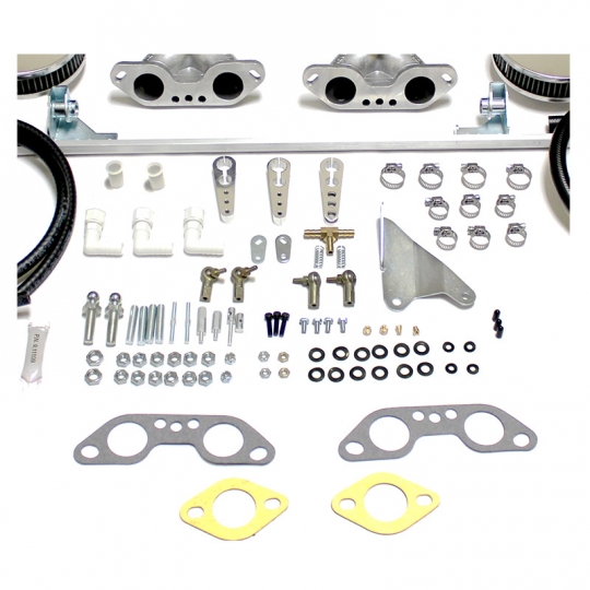 47-7412 - 1972-79 VW Bus Dual Carburetor Kit - EMPI 34 - w/ Air