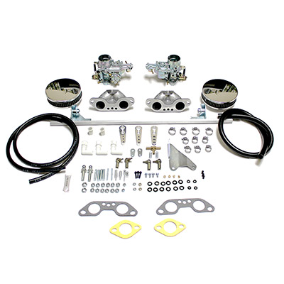 1972-79 VW Bus Dual Carburetor Kit - EMPI 34 - w/ Air Cleaners
