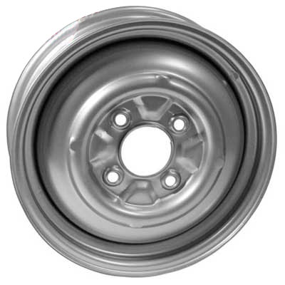 4 Lug VW Wheel, Silver Smoothie 4x130 15x5.5" Wide. 