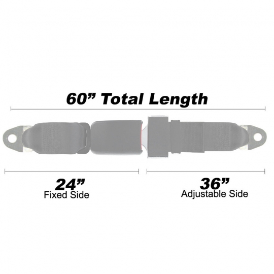 Safety Belt Two Point Type for Cars and Trucks - Universal Fit | L&S