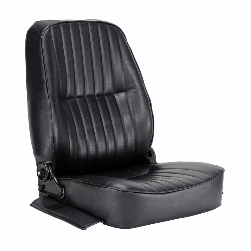 62 2950 black vinyl low back bucket seat left main