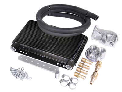 EMPI Universal Oil Cooler Kit - Competition - 48 Plate - with Bypass Adapter