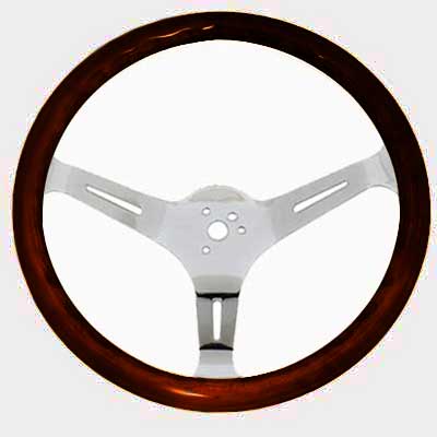 EMPI VW Steering Wheel - Fat Grip - Classic Dark Wood